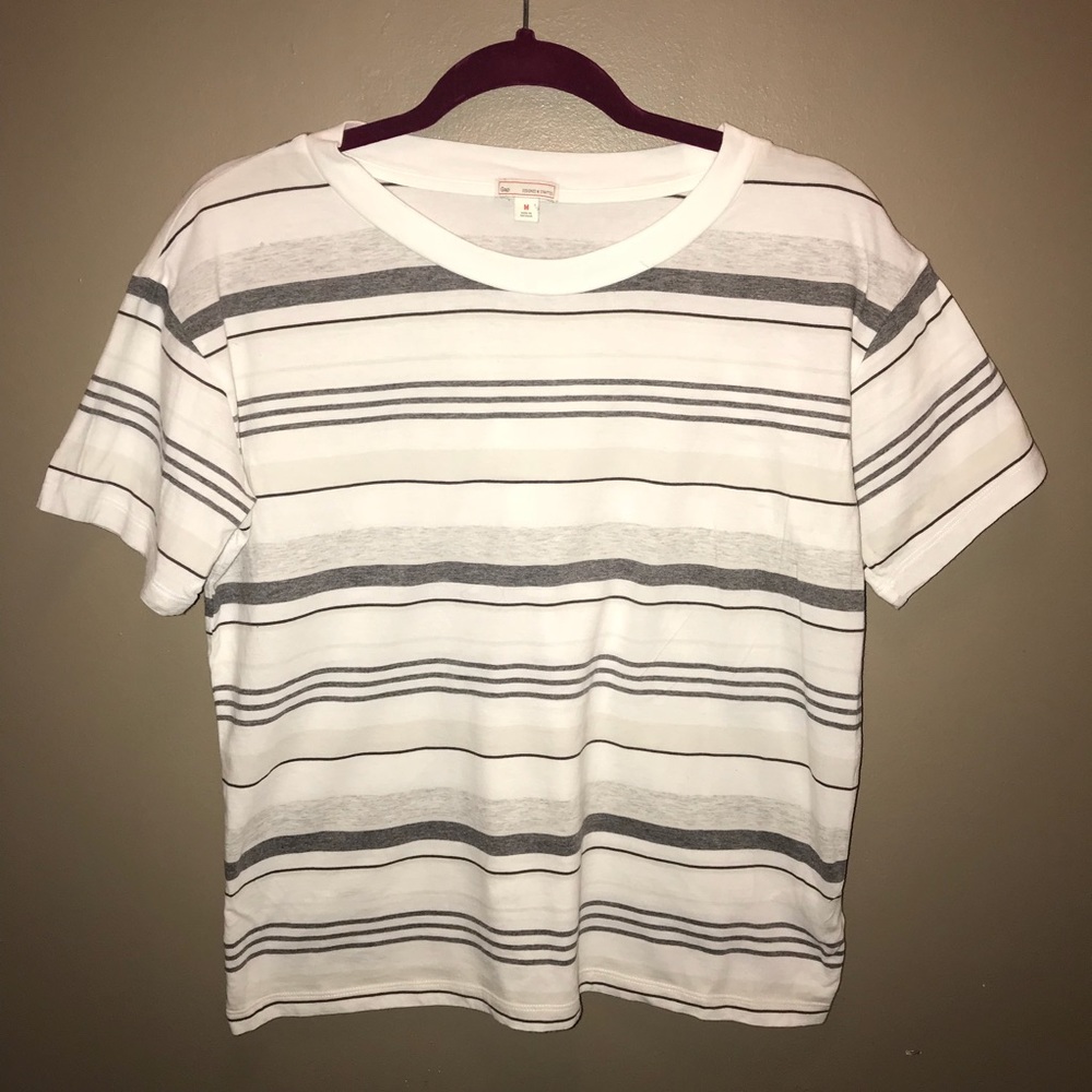 GAP Grey Striped Tee